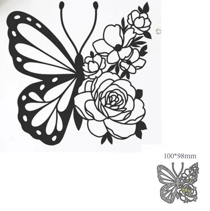 

Butterfly metal cutting dies mold Scrapbooking decoration paper craft knife mould blade punch template Embossing stencils 1PCS