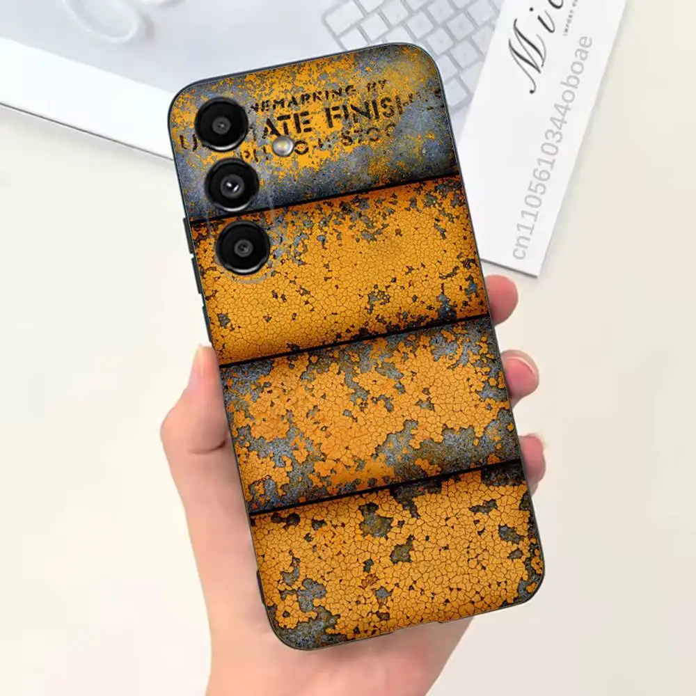 Industrial Style Rusty Phone Case For Samsung S25,24,21,22,23,20,S30,Ultra,Plus, Fe,5G Silicone Cover