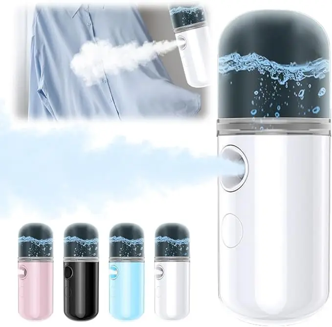 Nano Spray Water Meter 2024 New Update 15s Heat Up Mini Travel Steamer Easy Care Sunshine Mini Travel Steamer,Portable Clothes