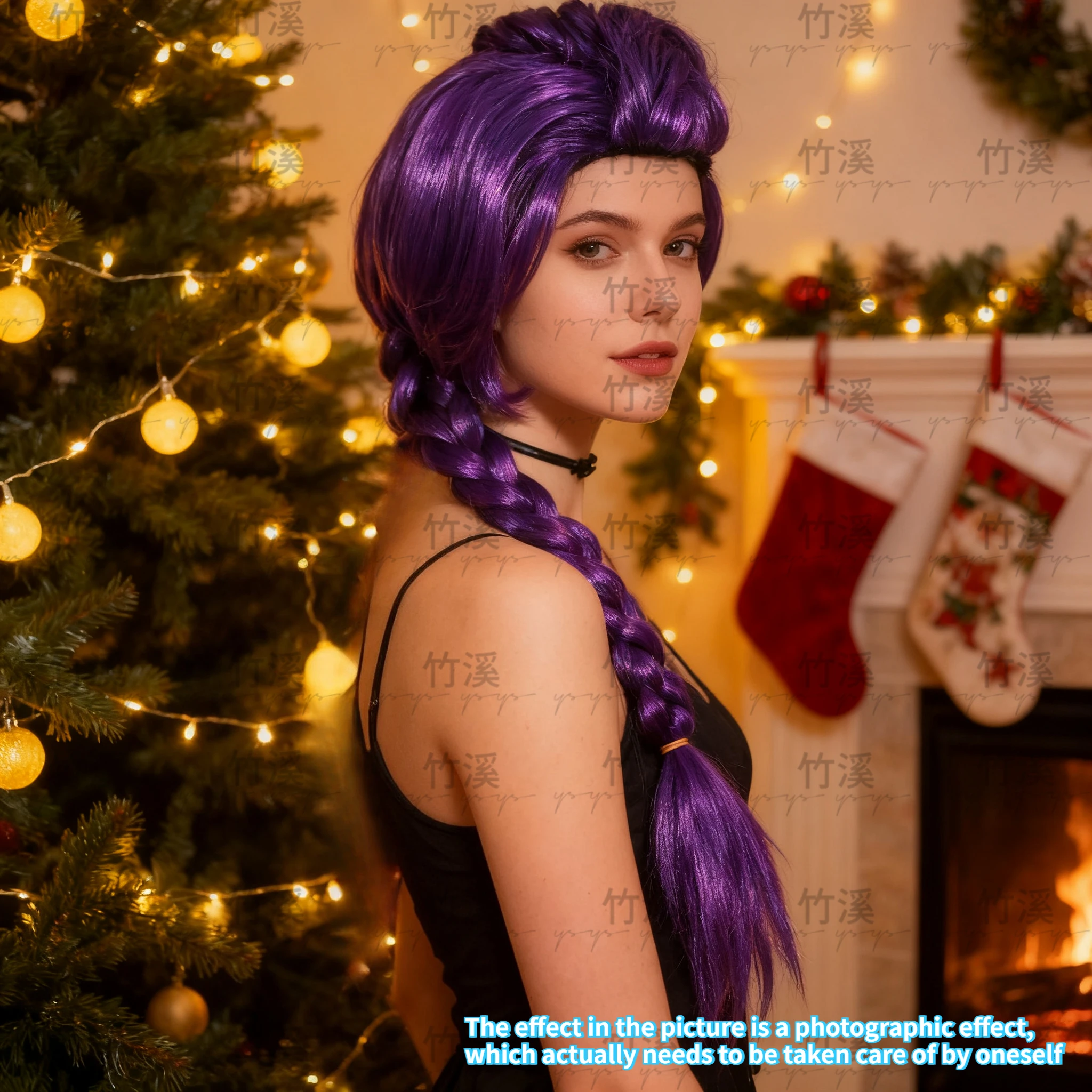 KPOP Witch Hunt Children's Halloween Wigs, Purple Anime Braids for Role Playing, Weird Party Costumes and Accessories