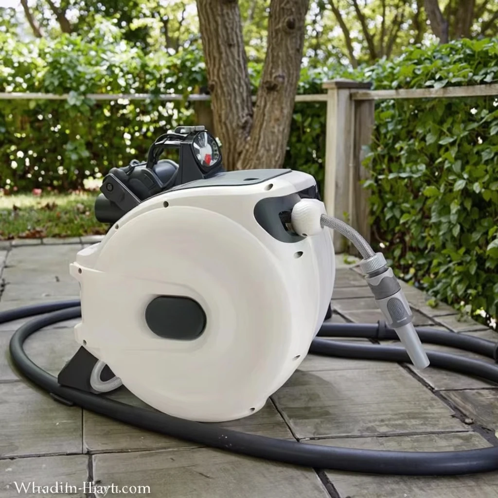 20M Automatic Retractable Anti-UV Flexible Wall-Mountable Garden Hose Reel with 3/4
