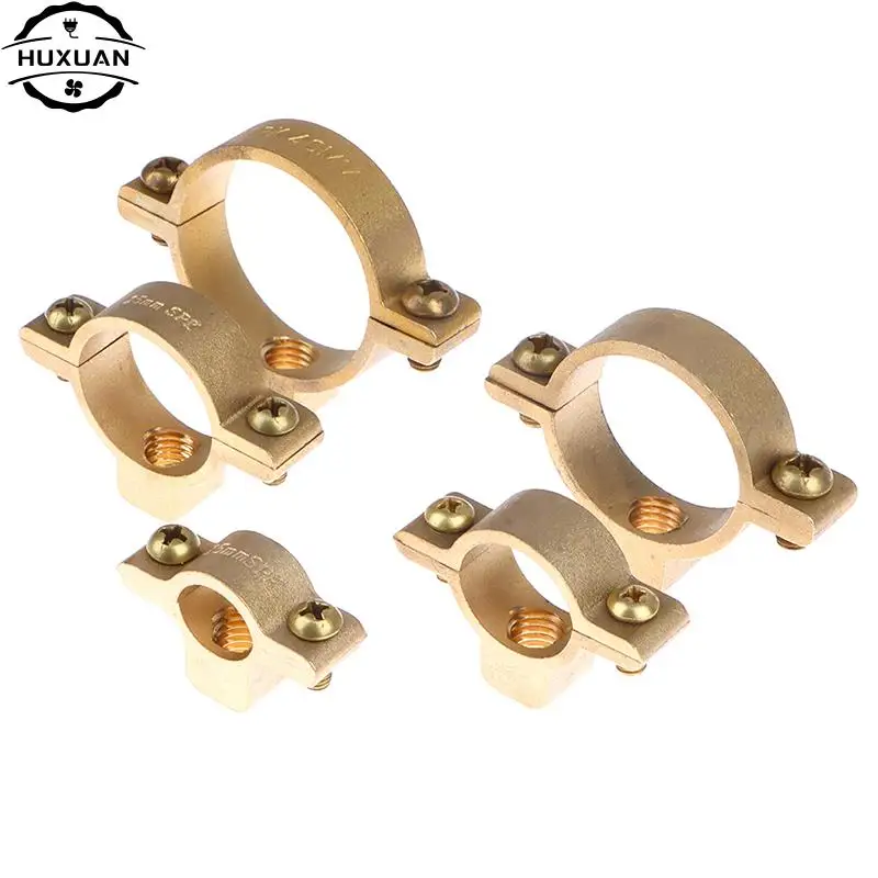 1pc Fit 15mm 22mm 28mm 35mm 40mm OD Tube Brass M10 Pipe Clamp Bracket Support Hanger Fixed Plumbing Water Replacement Parts