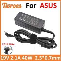 40W 19V 2.1A 2.5*0.7mm Laptop Charger Adapter For ASUS Eee 1001PX B D 1005HA B E 1001PQD 1015PX 1008 HA X101CH 1201 1025 1215B