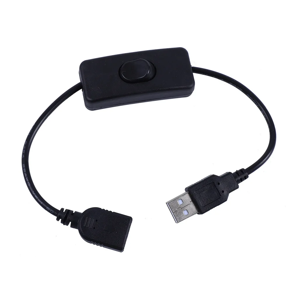 Kabel USB 28Cm dengan Tombol Nyala/Mati Kabel Ekstensi Toggle untuk Lampu USB Kipas USB Saluran Catu Daya Awet Diskon Besar Adaptor