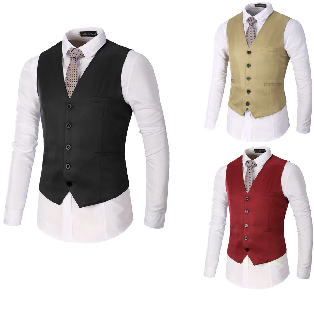 

V-neck Vest Spring and Autumn Suit Material Vest New Vest Work Suit Vest European and American Fashion Trends