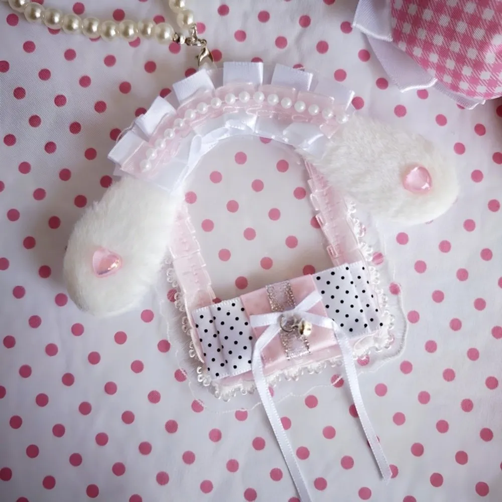 Sweet DIY Card Holder with Ribbon Lolita Lace Photocard Case Handmade Idol Display Photo Protector Case Card