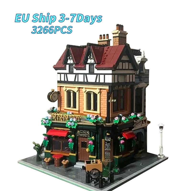 3266 pcs10350 Tudor Corner Modulaire Bouwstenen Creatieve Street View Baksteen Speelgoed Kinderen Volwassen Kerstcadeaus Constructie