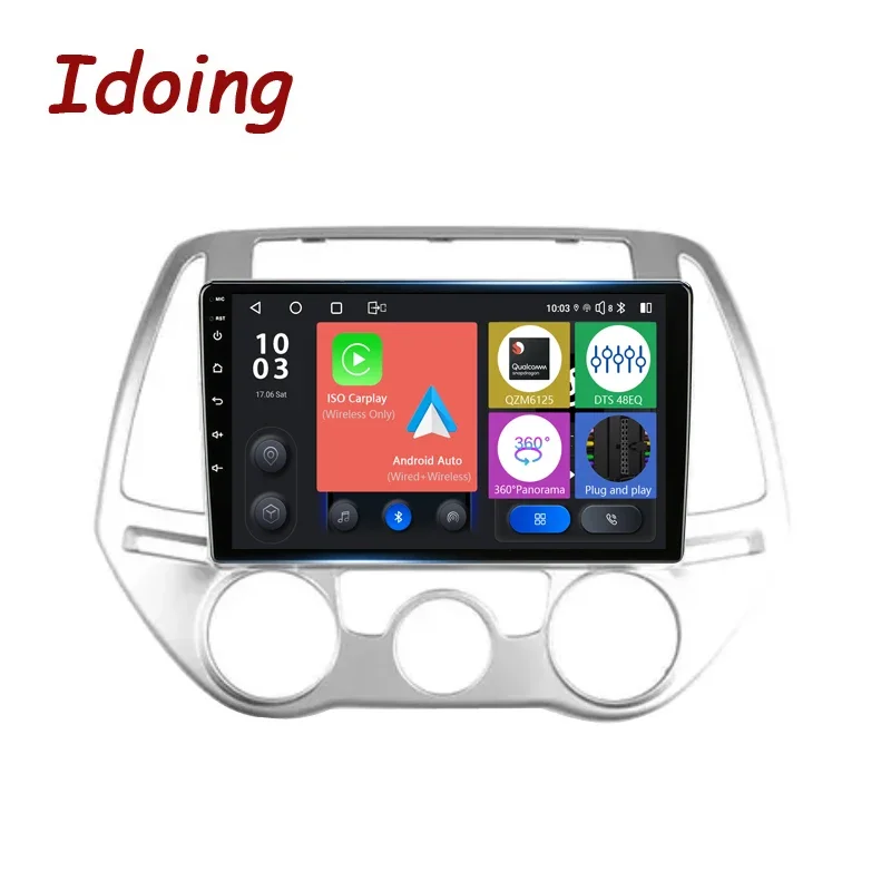 Idoing 9-Inch Android Car Stereo Multimedia Player with GPS Navigation For Hyundai i20 PB 2012-2014 Head Unit No 2din 2 din dvd