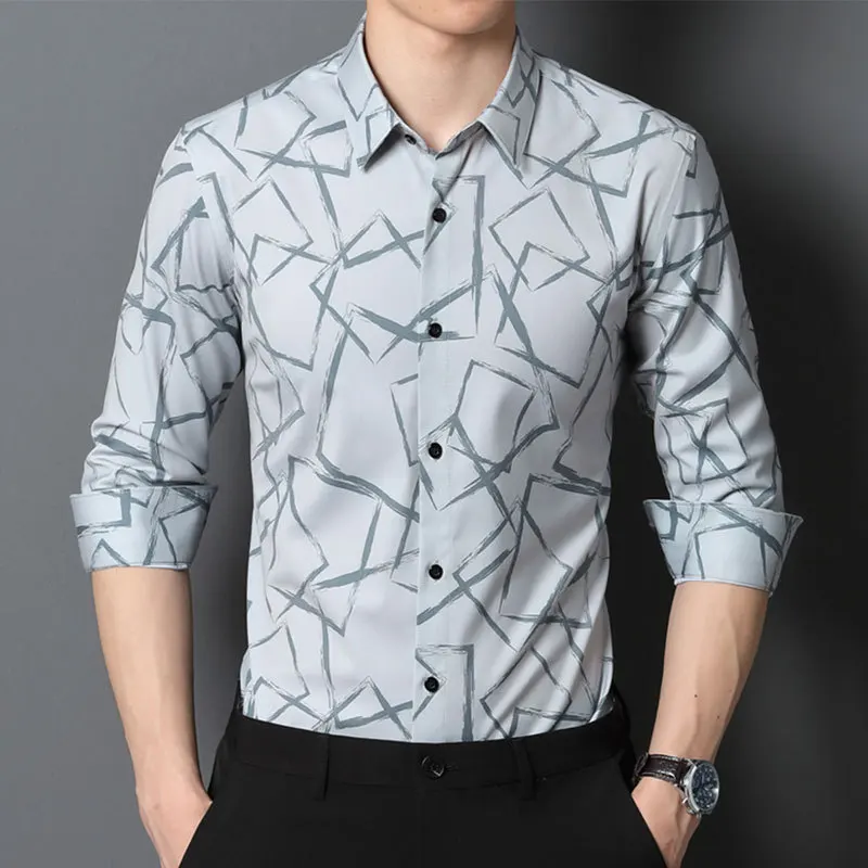 Trendy Casual Shirt Autumn New Men Long-sleeved Shirt
