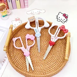 Kawaii Sanrio Hello Kitty My Melody Kuromi Scissors Paper Cutter Stainless Steel Girl Heart Delicate Cartoon Stationery Supplies