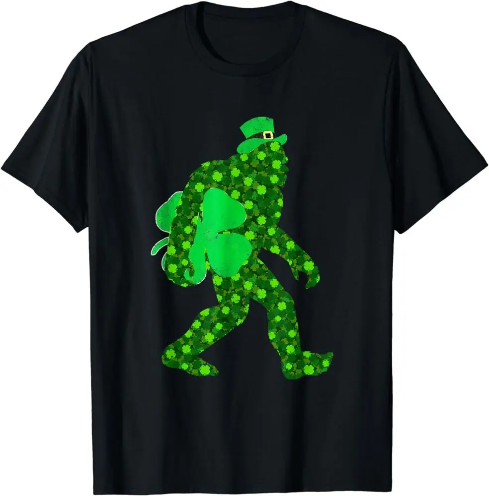 St Patricks Day Bigft Clover Leaf Irish Sasquatch T-Shirt High Quality 100%Cotton Short Sleeve