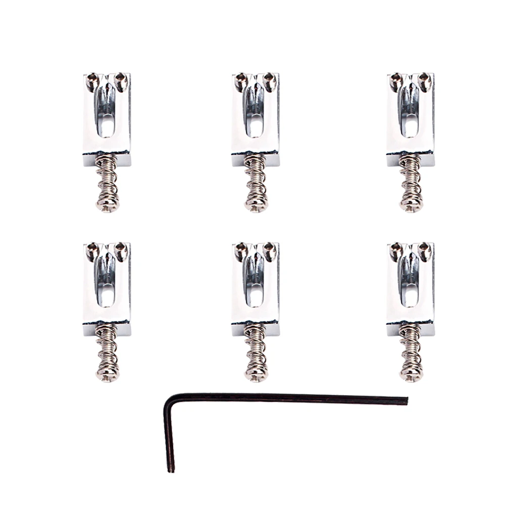 

6 Saddle Set Guitar Hardware Saddles Style Electric Modification Parts Replacement