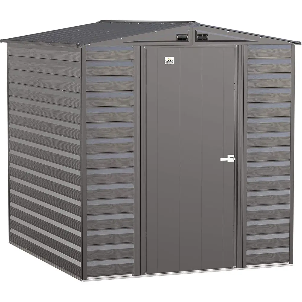 

6x7 Foot Grey Steel Outdoor Storage Shed