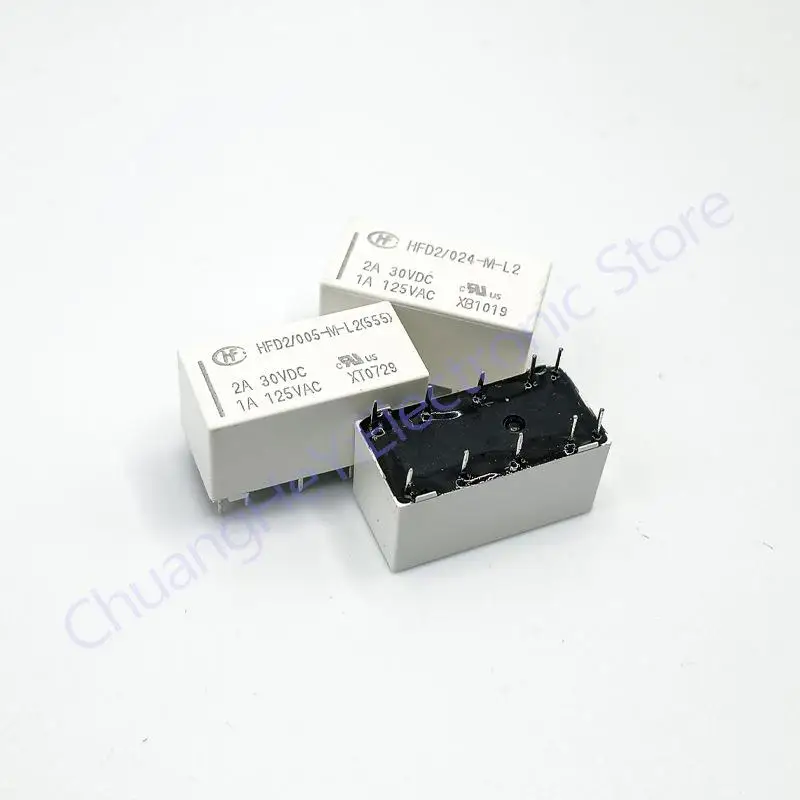 Magnetic latching relay  HFD2-003-M-L2 HFD2-005-M-L2 HFD2-012-M-L2 HFD2-024-M-L2 10pin 1A 3V 5V 12V 24V