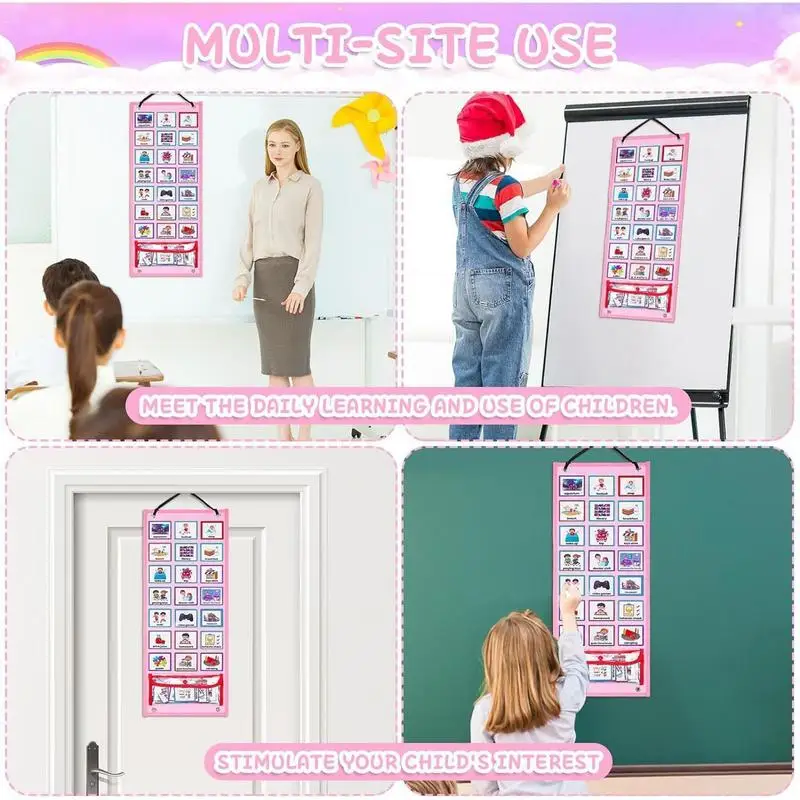 Daily Visual Schedule For Kids Bedtime Routine Children Reward Schedule Waterproof Schedule Chart PVC Bag Included Boy And Girl