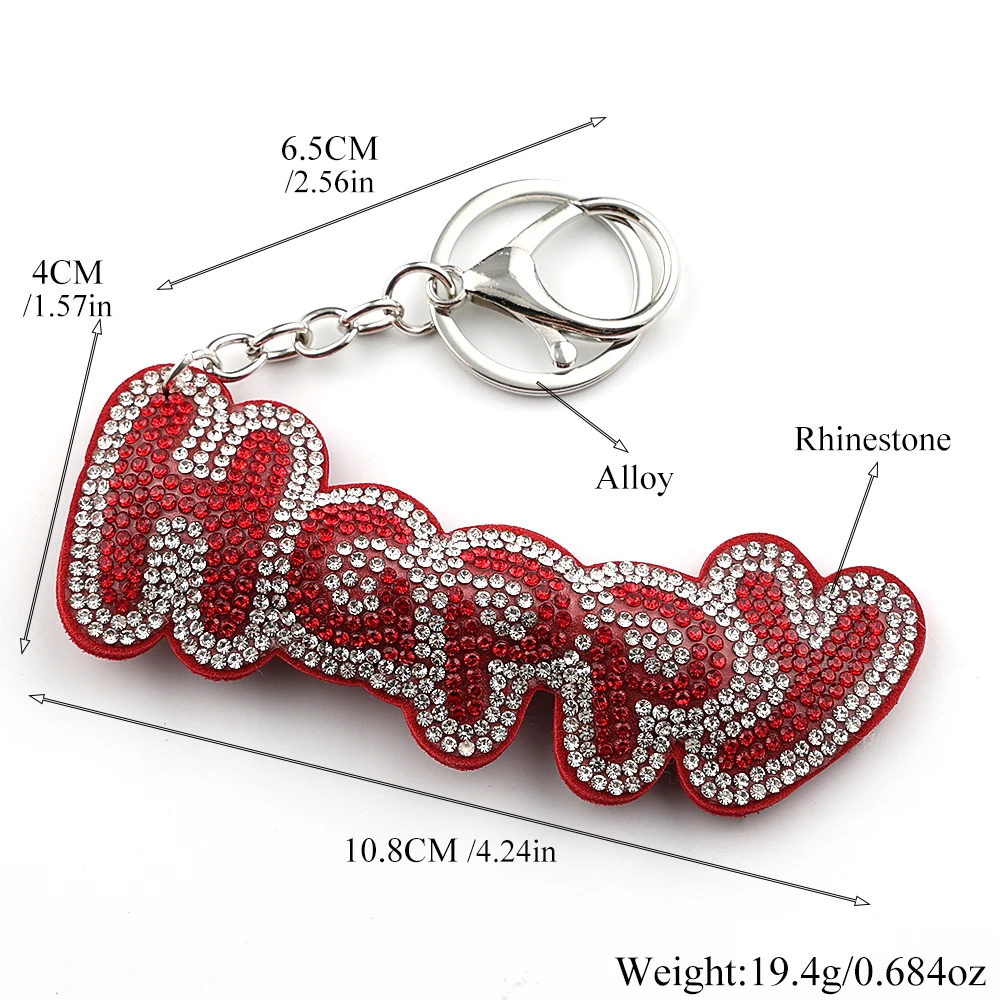 Happy Person Essential Schlüsselanhänger für Damen und Herren, voller Kristall-Strass, für Kinder, Rucksack, Handtasche, Dekoration, bedeutungsvoller Schlüsselanhänger, Schmuck – Detail 3