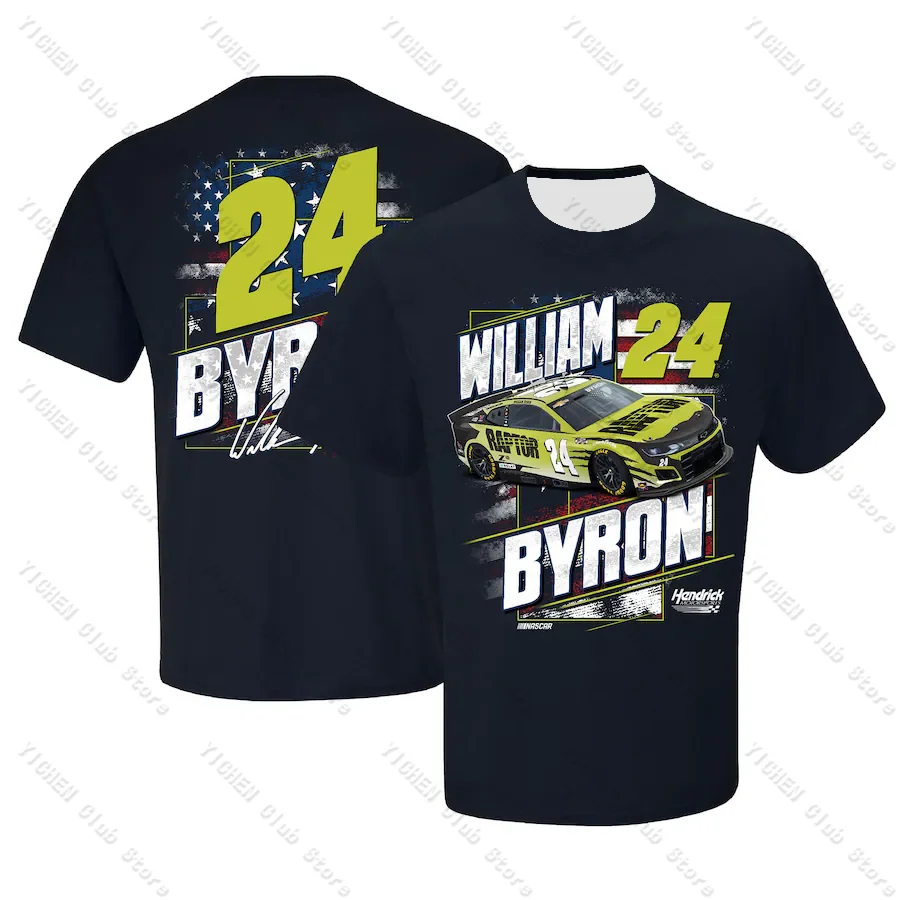 New Motorcycle William Byron Hendrick Motorsports Team Men's 24 T-Shirt Street Loose Casual Versatile Men's And Women's T-Shirt