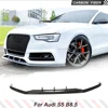 Carbon Faser Auto Frontschürze Lip Spoiler Schürze Splitter für Audi S5 B8.5 2012-2016 FRP Schwarz Racing Kinn lip 3PCS 1