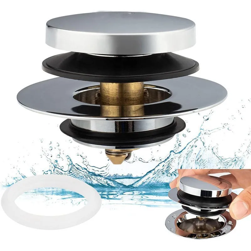 1 قطعة حوض غسيل الوجه حوض تسرب المياه المكونات الحمام استنزاف تصفية ترتد الأساسية الصحافة نوع غطاء الوجه اكسسوارات العالمي #4