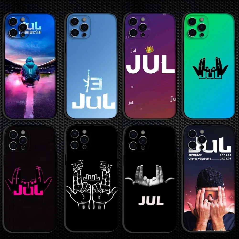 

JuL C'est Pas Des Lol Rapper Phone Case For iPhone 16,15,14,13,12,11 Plus,Pro Max,XS,X,XR,SE Soft Silicone Black Cover