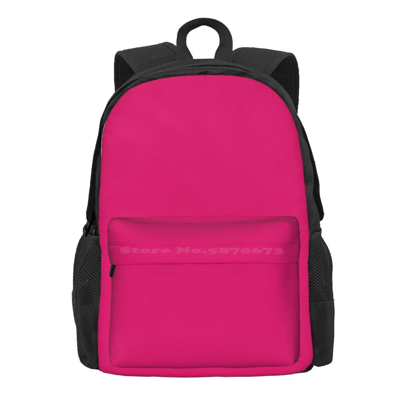 Preppy Abstract Solid Color Hot Pink Fuchsia Hot Sale Schoolbag Backpack Fashion Bags Preppy Hibiscus Color Dark Pink Boho Chic