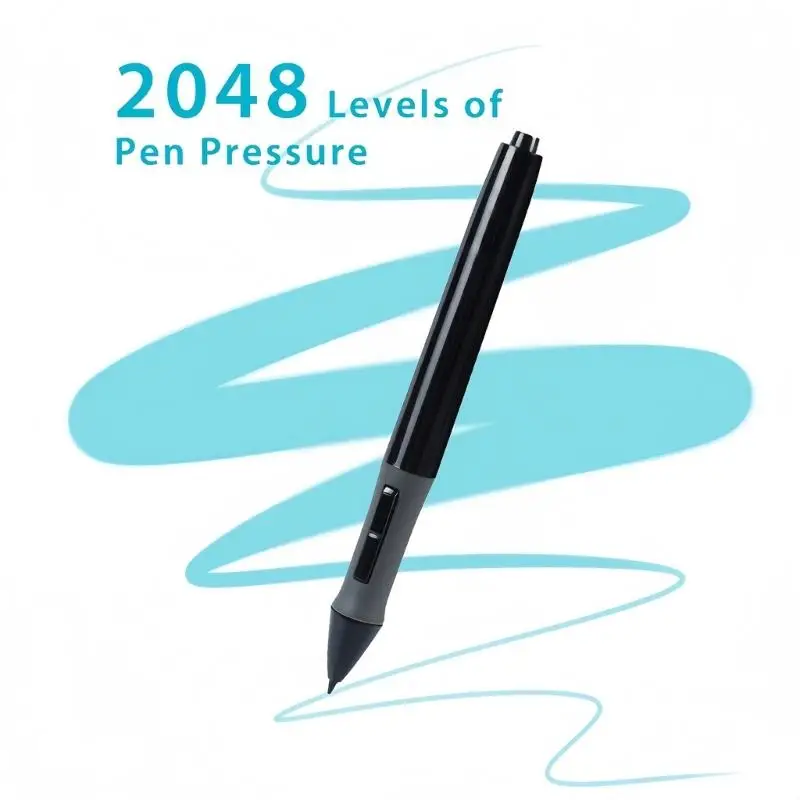 

652F Battery Operated Aluminum Pen PEN68 With Double Customizable Button 2048 Pressure For Specific Drawing Devices