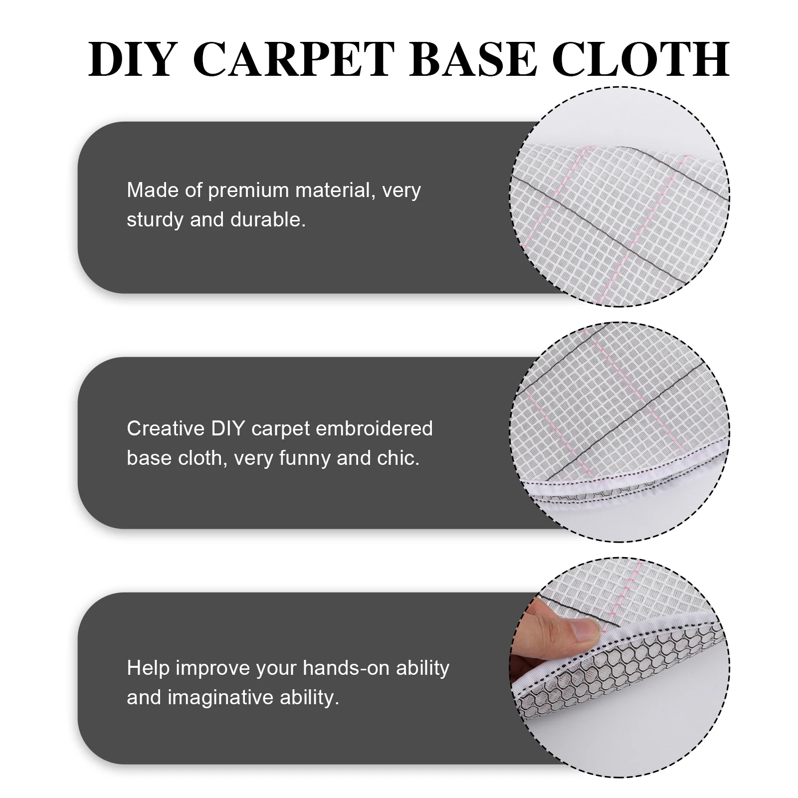 

Carpet Embroidery Materials Rug Making Tufting Cloth Fabric Tapestry DIY Mesh Supplies Cushion