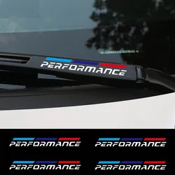 4Pcs M Power Performance Car Wiper Sticker For BMW E30 E34 E36 E60 E46 E90 E71 E87 E70 F30 F10 F20 X1 X3 X4 X5 X6 X7