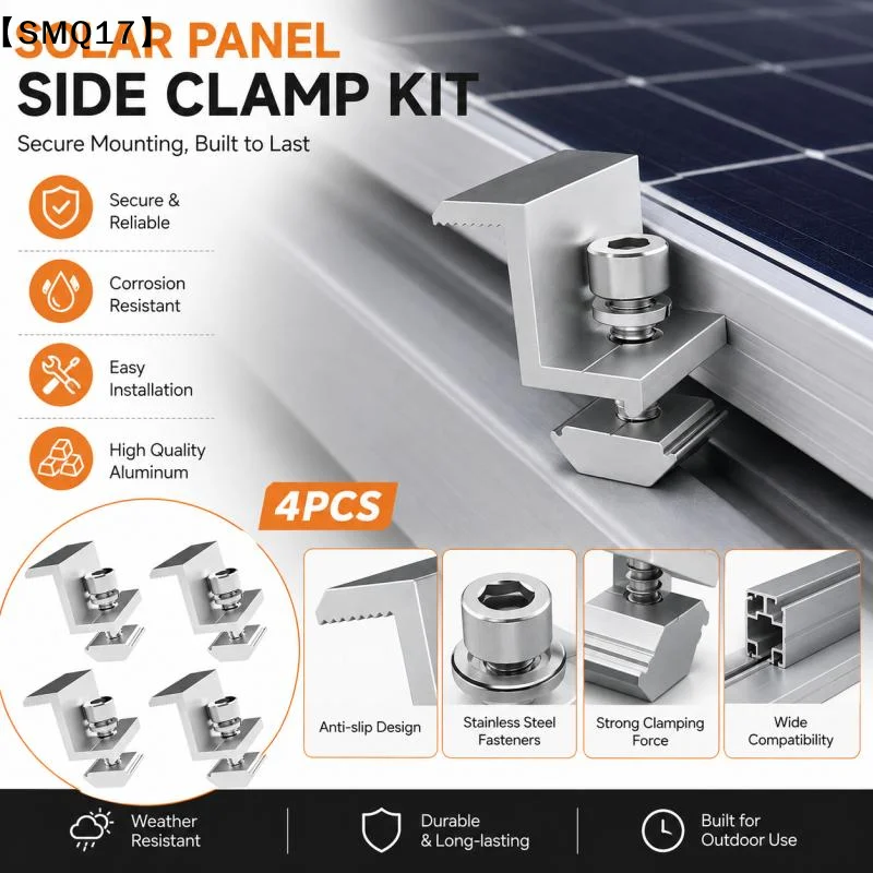 4/8/12pcs 10Pcs Solar Photovoltaic Mounting PV End Clamps  Clamps For Solar Module Solar Panel Racking Mounts Accessories