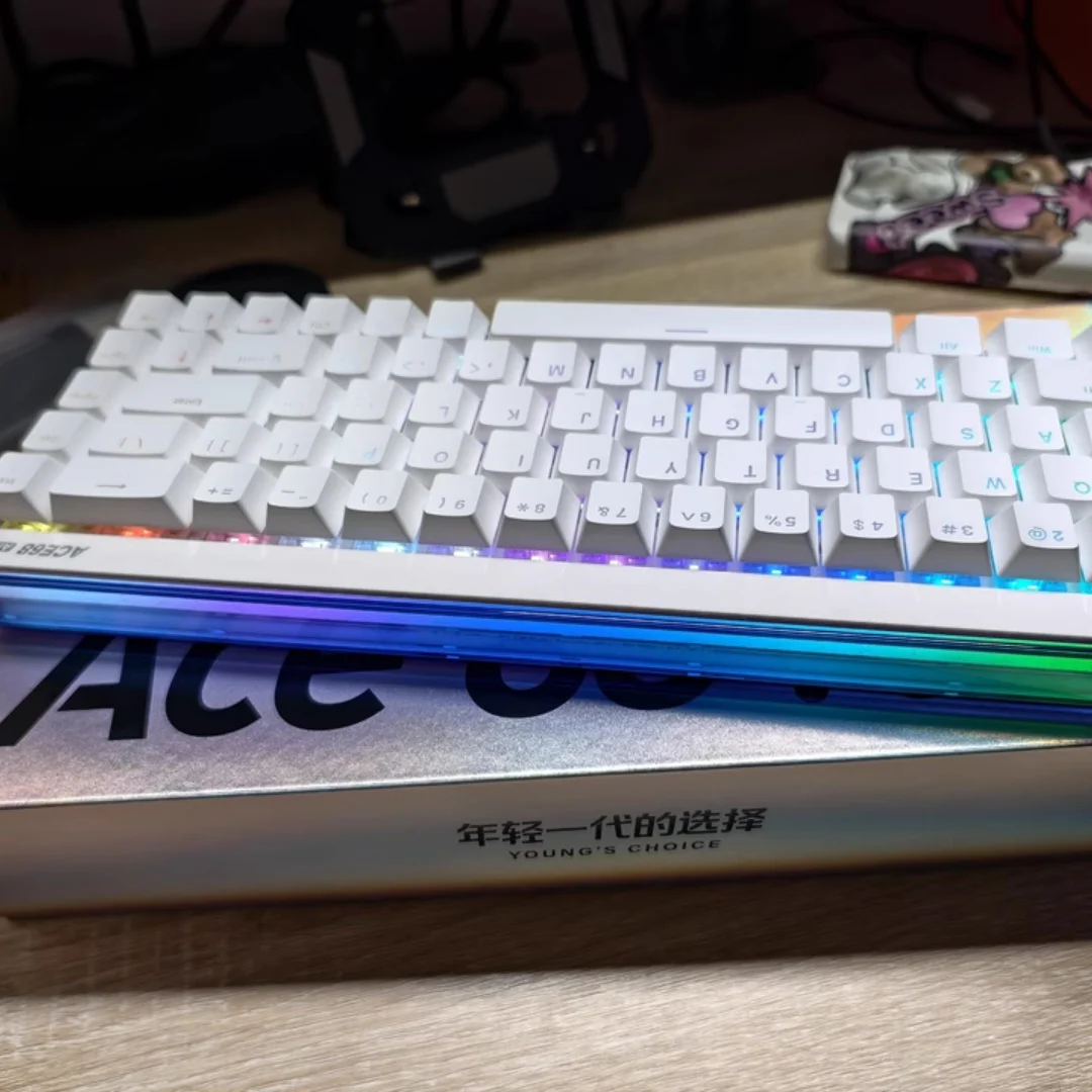MCHOSE ACE 68 에어 게이밍 키보드 8KHZ 카일 마그네틱 스위치 기계식 유선 저지연 맞춤형 0.01mm 0.1ms RGB CNC