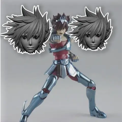 In Stock Saint Seiya Myth Cloth EX Pegasus Tenma Head Carving/3 Faces+Hair Lost Canvas/LC Knights of the Zodiac Figure