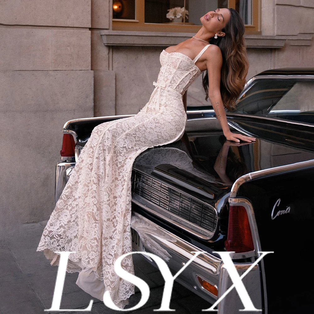 LSYX Customized Lace Mermaid Evening Dress Bridal Gown Elegant Design Timeless Silhouette Luxurious Fabric Romantic Style Unique