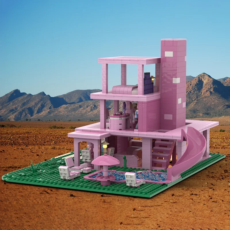 Modulares Stadtgebäude Modell Moc Baustein Shouse aus dem Film Modell Technologie Ziegel DIY Montage Urlaub Konstruktionsspielzeug