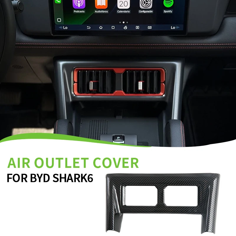 

Декоративная нашивка с центральным управлением для BYD Shark 6, крышка розетки кондиционера, наклейка на рамку для BYD, аксессуары для интерьера автомобиля