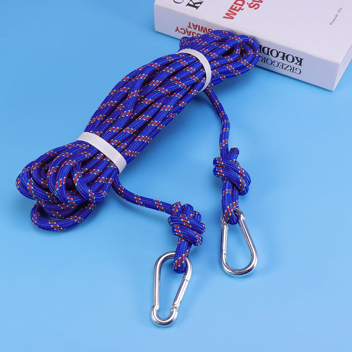 10 متر شجرة تسلق حبال السلامة حبل رابيلينج الحبل المساعد الأزرق دائم خفيفة الوزن عززت البوليستر تسلق الجبال #6