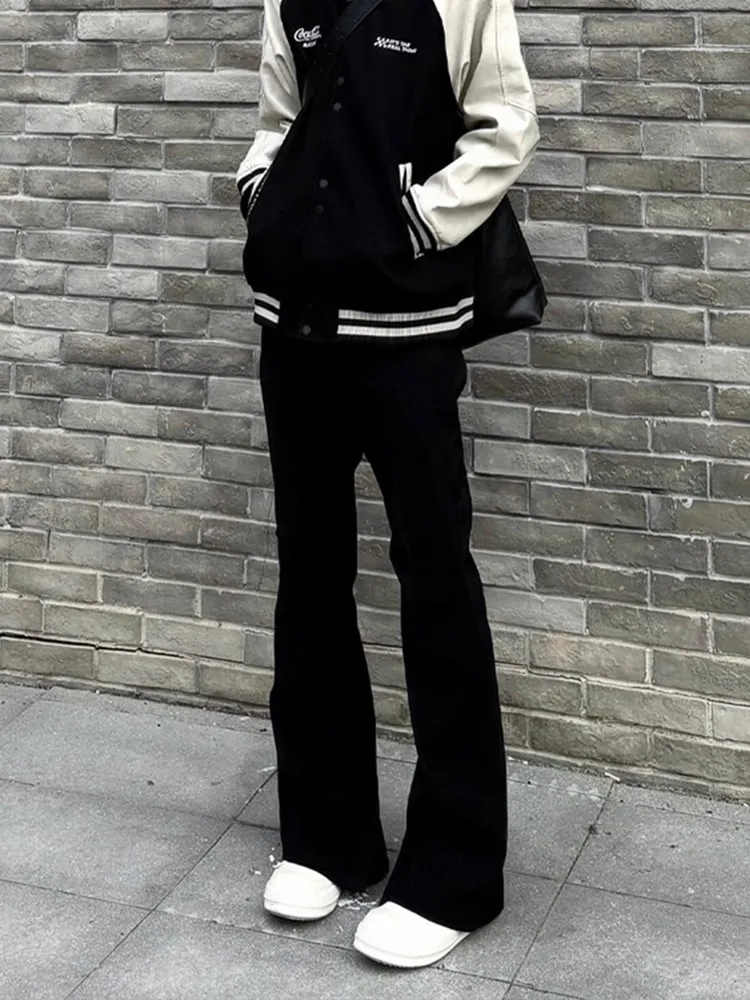 

Мужские джинсы Bla Bell Bot, прямые брюки с высокой талией, чистый крой, брюки-ножи, американские брюки High Street Sle Youth Faion