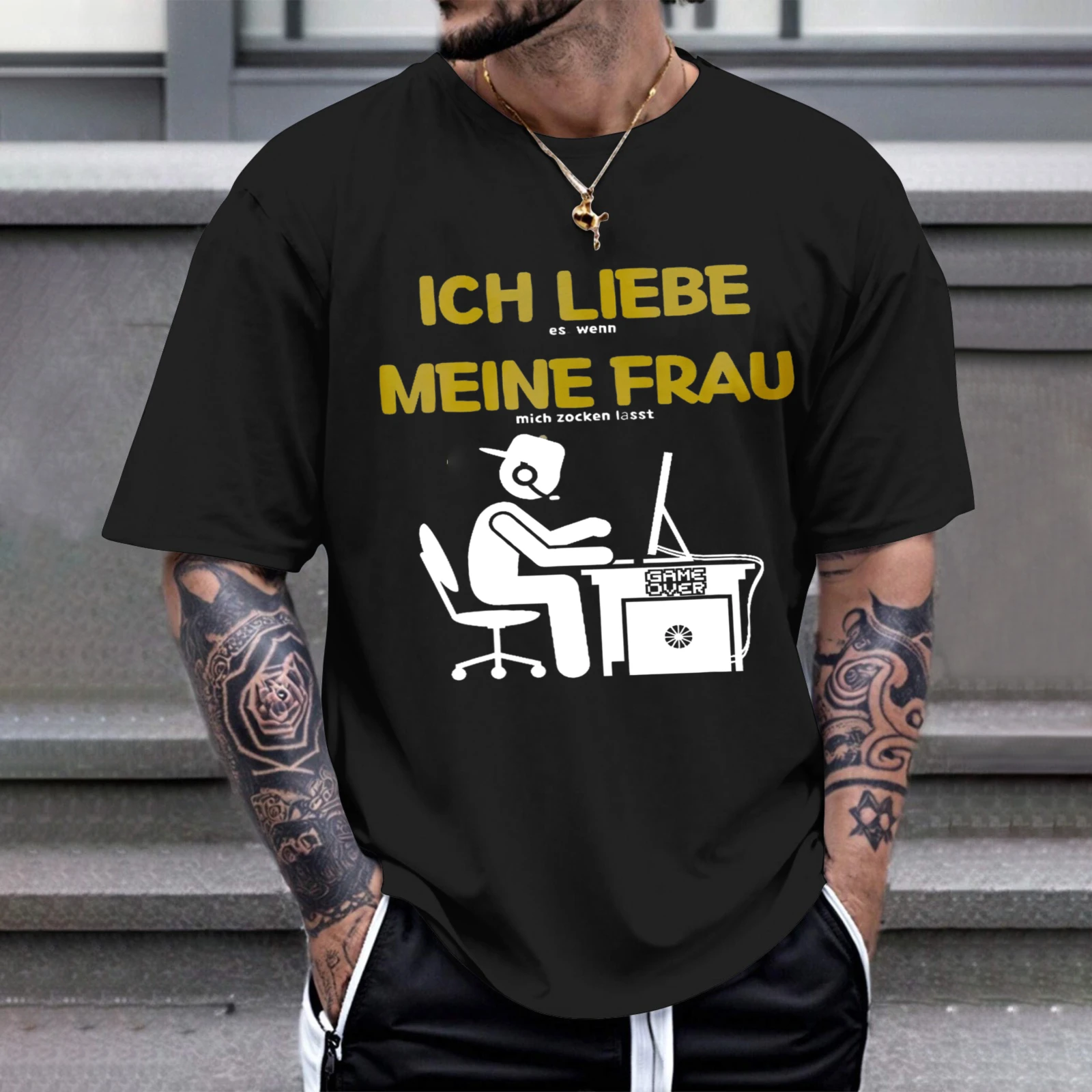 Herren-T-Shirt „I Love My Wife“, perfekt für Freizeitkleidung, Partys und Karnevalsoutfits