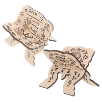 2 Pcs Desktop Bookshelf X Shaped Reading Stand Home Decor Portable Recipe Display for Wood Holder Record Baby
