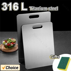 Thickened Stainless Steel Cutting Board Titanium Steel Antibacterial And Mildew-proof Household Cutting Board Kitchen Board 316