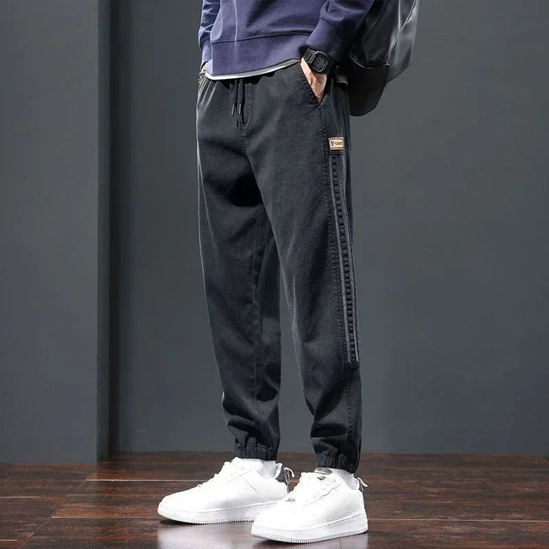 Trousers Man Autumn Cargo Pants For Men Joggers Grey With Stylish Hot Large Size Harajuku Cheap Nylon Big Spandex Baggy Slacks