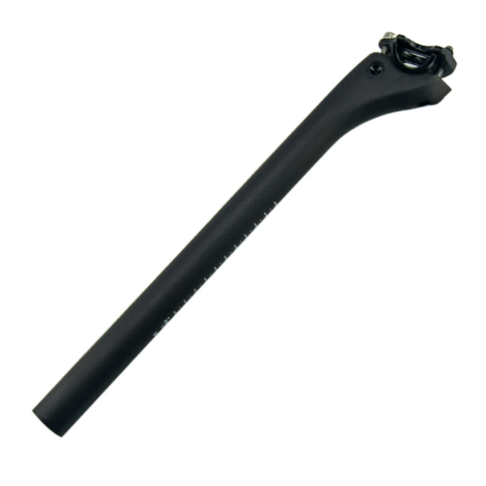No-Logo Carbon MTB-Sattelstütze Fahrrad-Sattelstütze mit 25mm Offset Rennrad-Sattelstütze 25,4/27,2/30,8/31,6mm Mountainbike-Sattelrohr – Detail 1