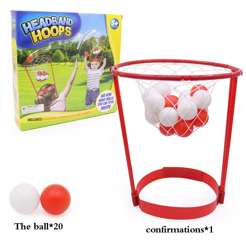Outdoor  Headband Hoop  Basketball Party Game Set for Kids and Adults Carnival Game Adjustable Headband for Indoor Outdoor