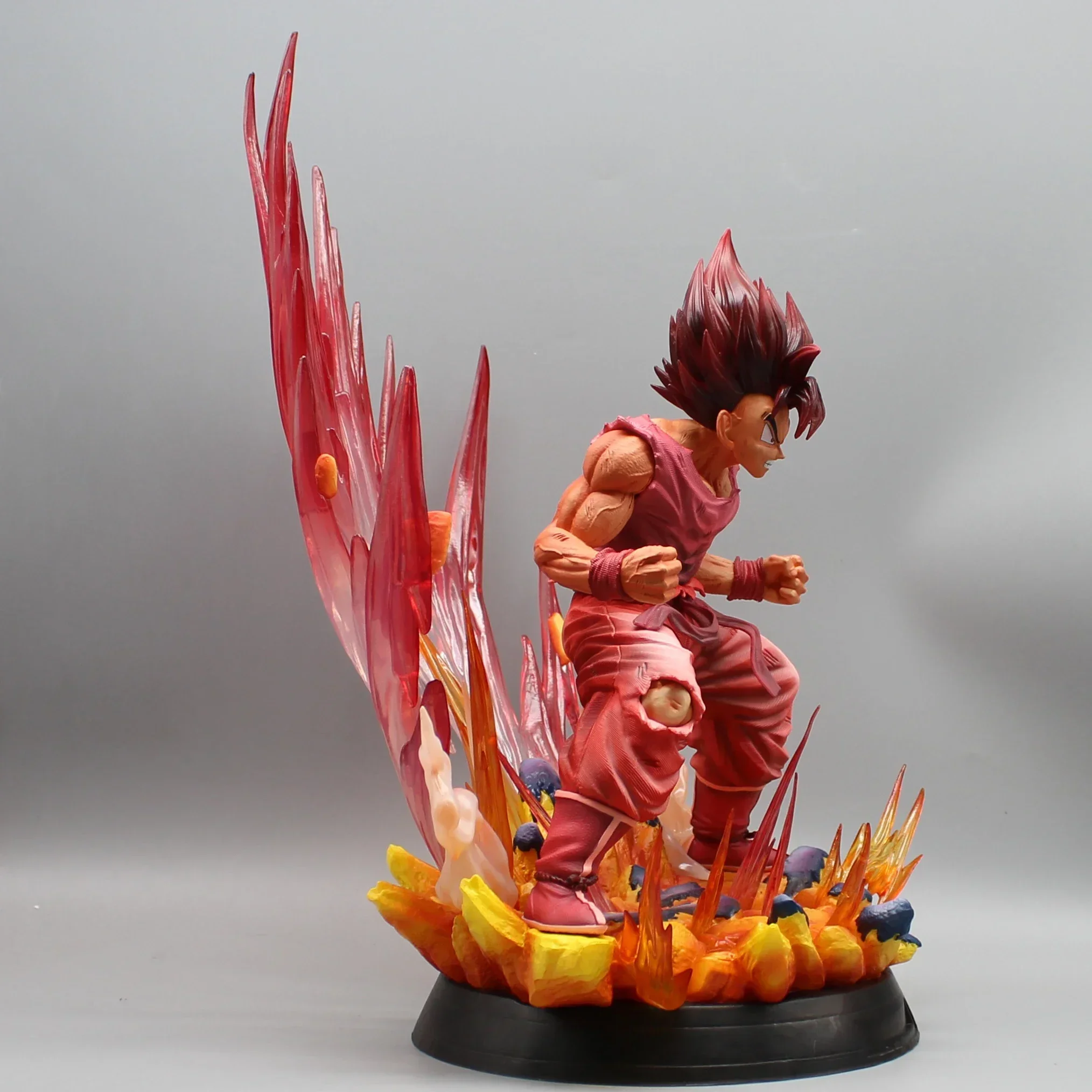 

38cm Seven Dragon Ball: World Boxing King Wukong Explosive Red Steam Anime Pvc Hand Sculpture Model Toy Adult Youth Gift