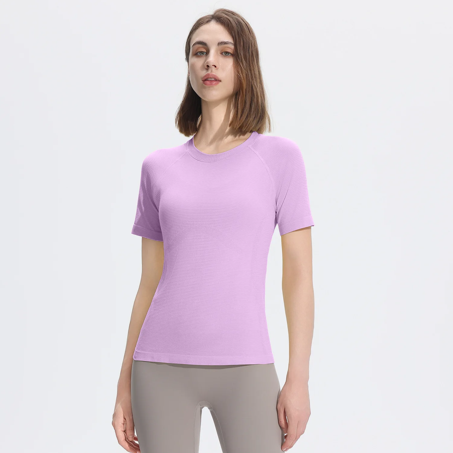 

Быстросохнущая летняя женская однотонная футболка для йоги, бега и тренировок с короткими рукавами, дышащие топы для занятий спортом на открытом воздухе, бега, фитнеса, тренажерного зала