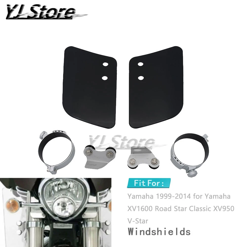 

Fit For Honda Shadow For Kawasaki For Yamaha For Suzuki Plastic Motorcycle Front Fork Air Wind Shield Deflector