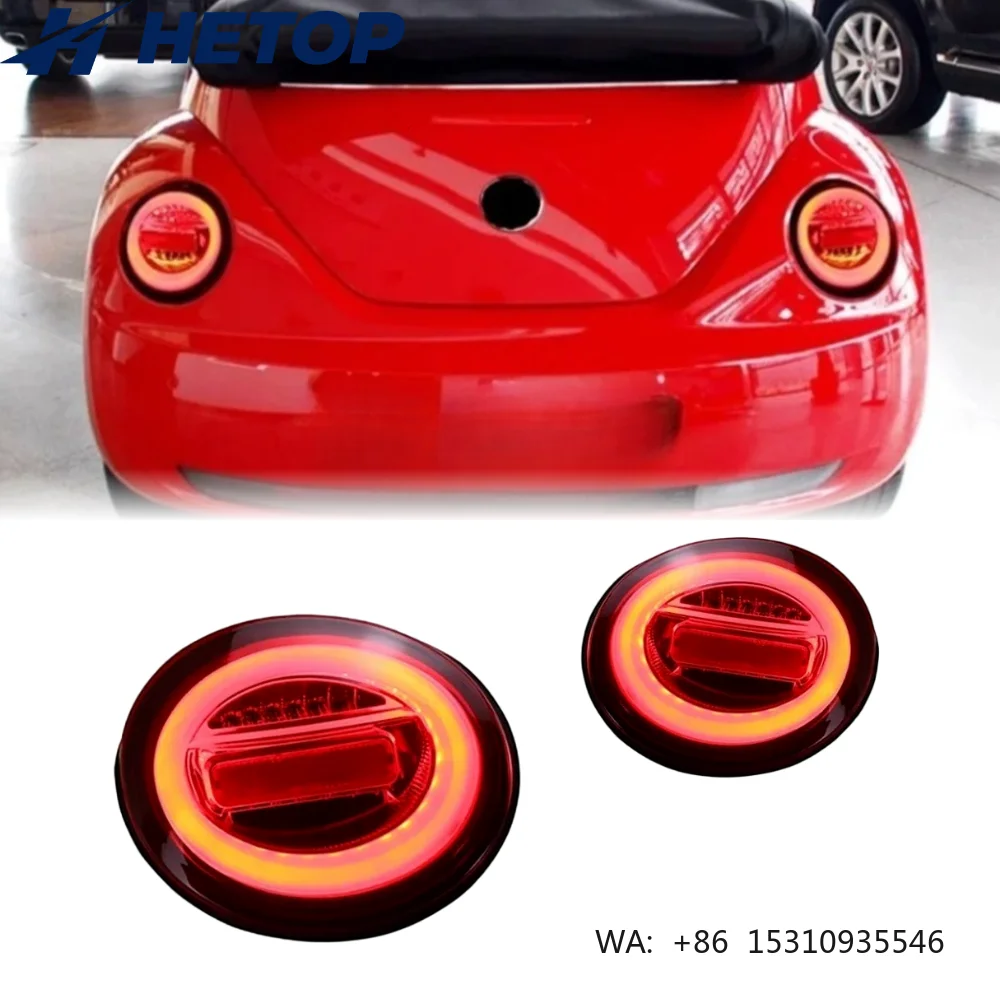 HETOP for Beetle Taillights 1998-2005 LED Car Taillamps Upgrade Rear Back Design LED Rear Lamps Plug and Play for Volkswagen