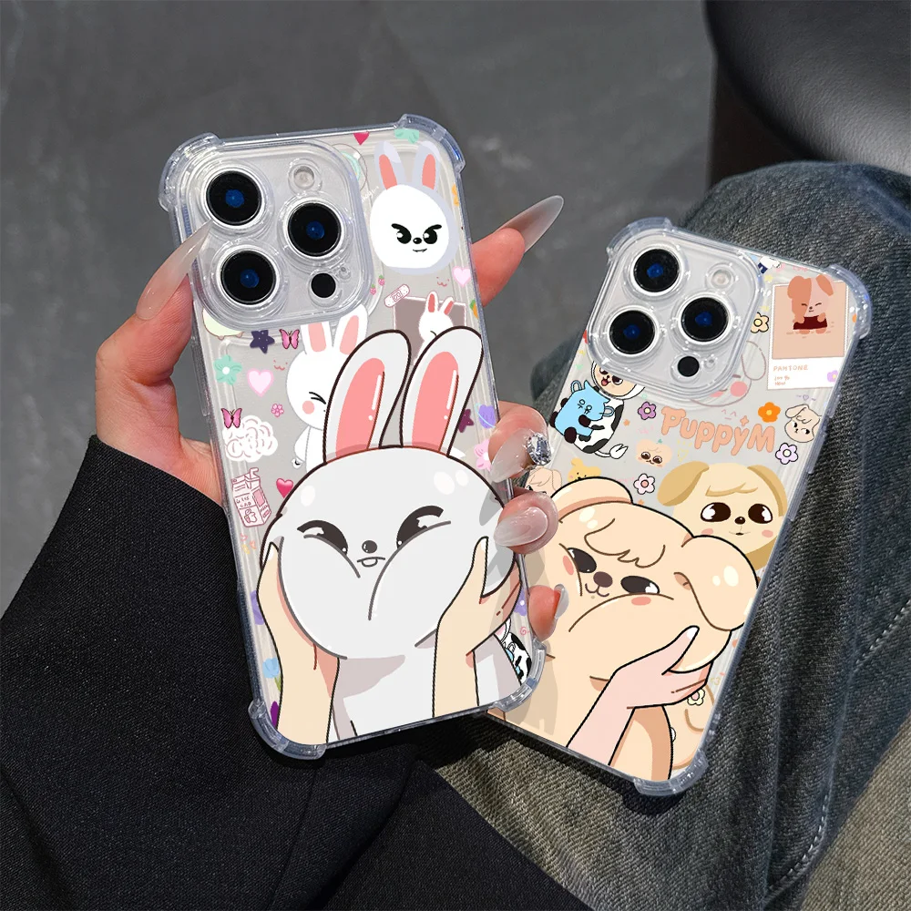 Cute Cartoon K-Kids Phone Case For Samsung Galaxy S25 S24 S23 S22 S21 S20 Note20 FE Ultra S-Stray Plus 5G Anti Clear TPU Cover