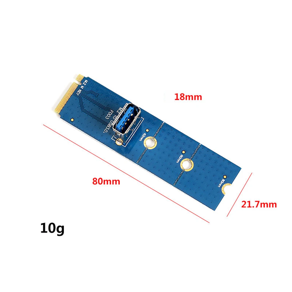 NGFF M.2 to USB 3.0 PCIE Adapter for Graphics Cards BTC Miner Riser Card 5Gbps NGFF Slot PCIe Expansion Card M2 M Key Converter