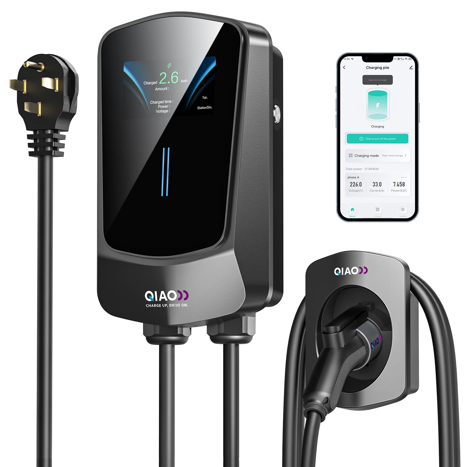 Smart Home Outdoor - شاحن QIAO من المستوى الثاني للمركبات