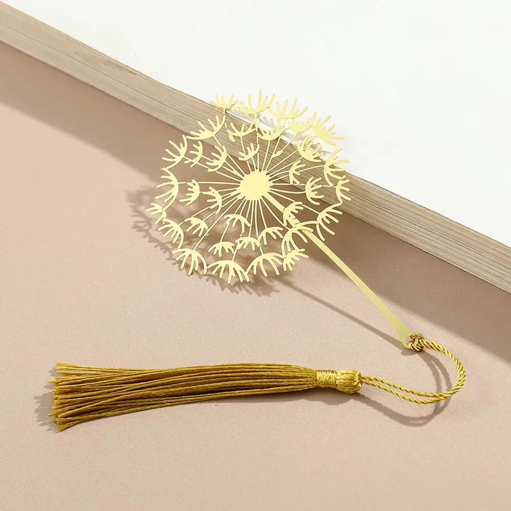 Unique Metal Bookmark Exquisite Metal Leaf Page Marker Classical Plant Vein Bookmark with Tassel Design Gift for Teachers